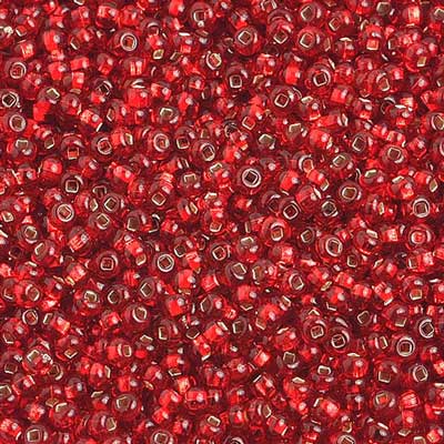 Czech - 10/0 Seed Beads - Silver Lined Light Red (500g)