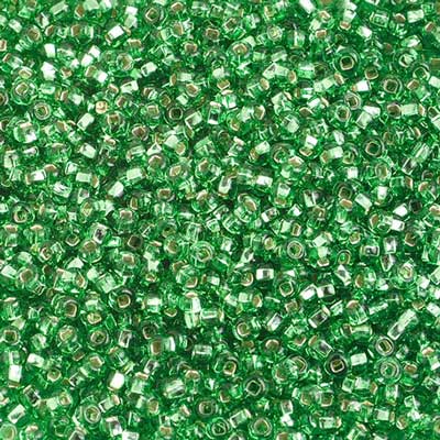 Czech - 10/0 Seed Beads - Silver Lined Lime Green  (500g)