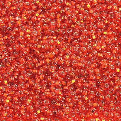 Czech - 10/0 Seed Beads - Silver Lined Orange (500g)