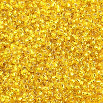 Czech - 10/0 Seed Beads - Silver Lined Yellow (500g)