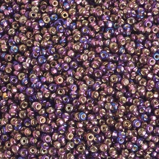 Czech - 10/0 Seed Beads - Silver Lined Purple AB (500g Strung)