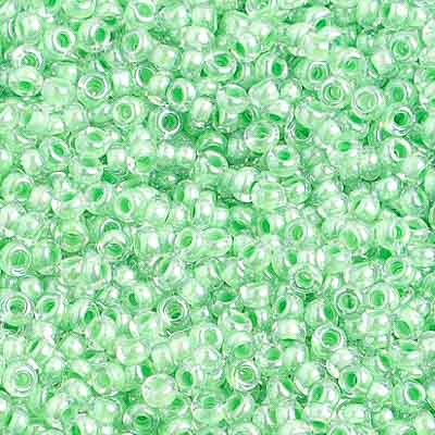 Czech - 10/0 Seed Beads - Color Lined Green (500g Strung)