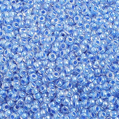 Czech - 10/0 Seed Beads - Color Lined Blue (500g)