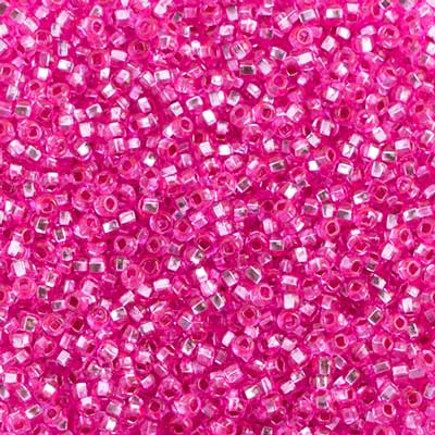 Czech - 10/0 Seed Beads - Silver Lined Dyed Fuchsia (500g)
