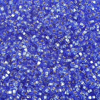 Czech - 10/0 Seed Beads - Silver Lined Medium Blue (500g)