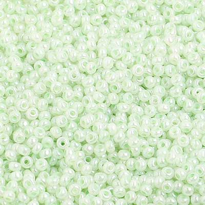 Czech - 10/0 Seed Beads - Pearl Dyed Pale Green (500g)