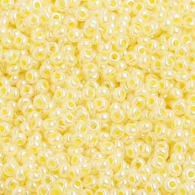Czech - 10/0 Seed Beads - Pearl Dyed Yellow (500g Strung)