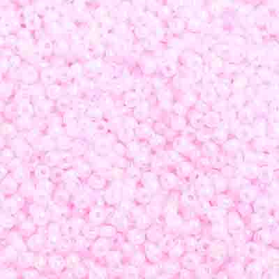 Czech - 10/0 Seed Beads - Opaque Dyed Iris Pink (500g Strung)