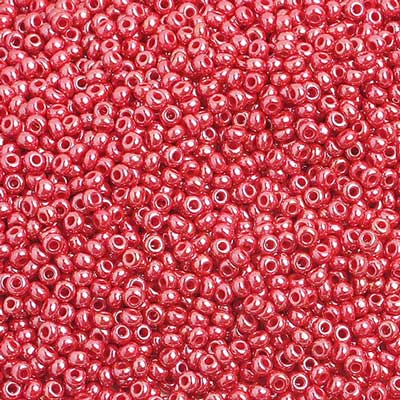 Czech - 10/0 Seed Beads - Pearl Red (500g)