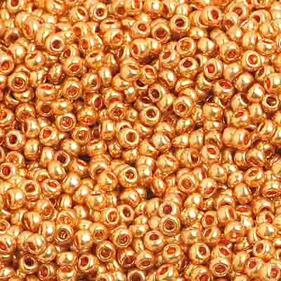 Czech - 10/0 Seed Beads - Metallic Gold (500g Strung)