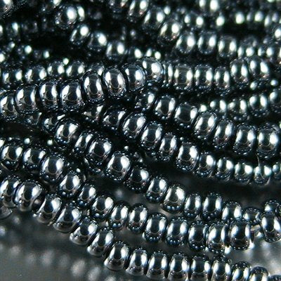 Czech - 10/0 Seed Beads - Metallic Gunmetal (500g)