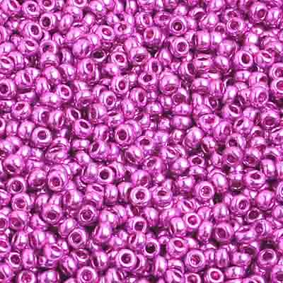 Czech - 10/0 Seed Beads - Metallic Fuchsia (500g Strung)