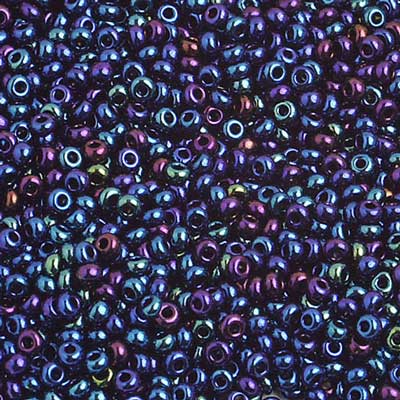 Czech - 10/0 Seed Beads - Opaque Iris Navy (500g)