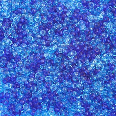Czech - 10/0 Seed Beads - Transparent Aqua Mix (500g)