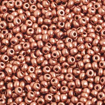 Czech - 10/0 - Seed Beads - Metallic Copper Matte (500g Strung)