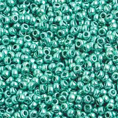 Czech - 10/0 Seed Beads - Metallic Green (500g Strung)