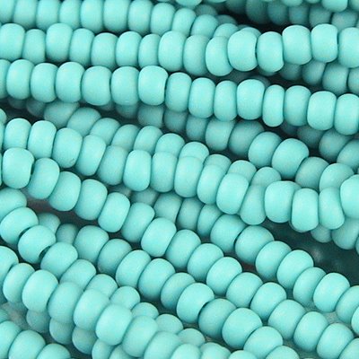 Czech - 10/0 Seed Beads - Opaque Turquoise Matte (500g)