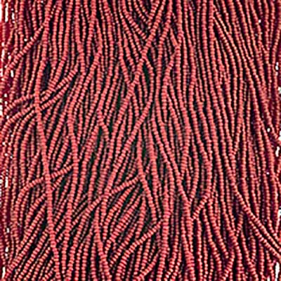 Czech - 10/0 Seed Beads - Opaque Medium/Dark Red Matte (500g Strung)