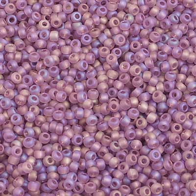 Czech - 10/0 Seed Beads - Transparent Light Amethyst AB Matte (500g)