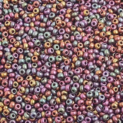 Czech - 10/0 Seed Beads - Shiny Copper AB (500g Strung)