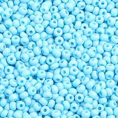 Czech - 10/0 Seed Beads - Opaque Aqua Matte (500g Strung)