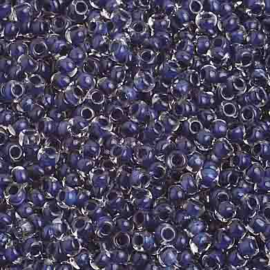 Czech - 10/0 Seed Beads - Color Lined Navy Blue (500g)