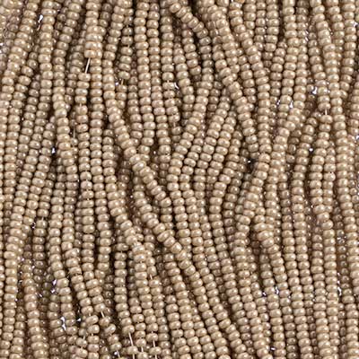 Czech - 10/0 Seed Beads - Opaque Beige Luster (500g Strung)