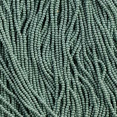 Czech - 10/0 Seed Beads - Opaque Green Turquoise Luster (500g Strung)