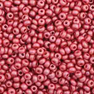 Czech - 10/0 Seed Beads - Shiny Salmon (500g Strung)