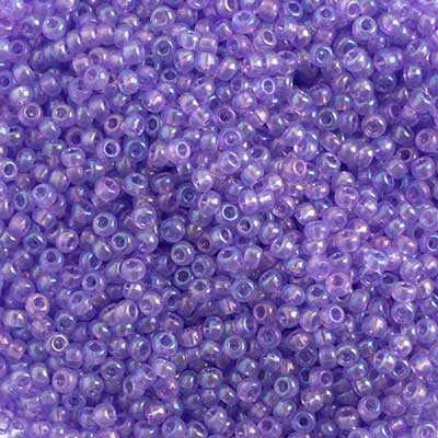 Czech - 10/0 Seed Beads - Transparent Mauve Rainbow AB (500g)