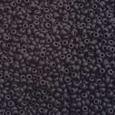 Czech - 10/0 Seed Beads - Opaque Black Matte (500g)