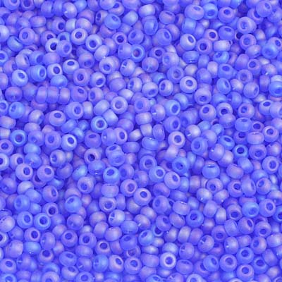 Czech - 10/0 Seed Beads - Transparent Blue AB Matte (500g)
