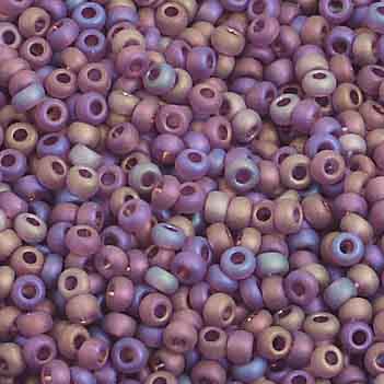 Czech - 10/0 Seed Beads - Transparent Mauve AB Matte (500g Strung)