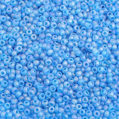Czech - 10/0 Seed Beads - Transparent Turquoise AB Matte (500g)