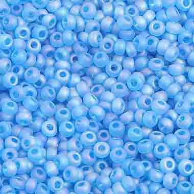 Czech - 10/0 Seed Beads - Transparent Turquoise AB Matte (500g Strung)