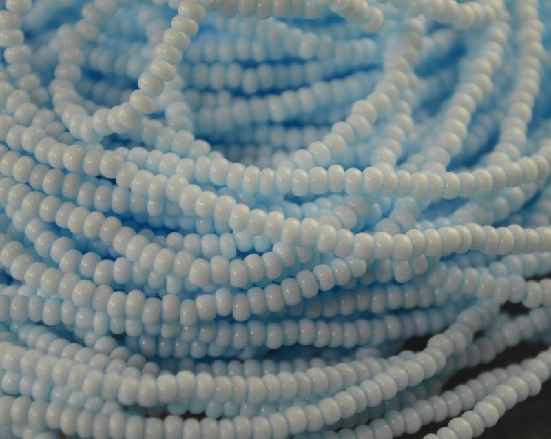 Czech Seed Beads - 10/0 - Chalk Light Blue Solgel (hank)