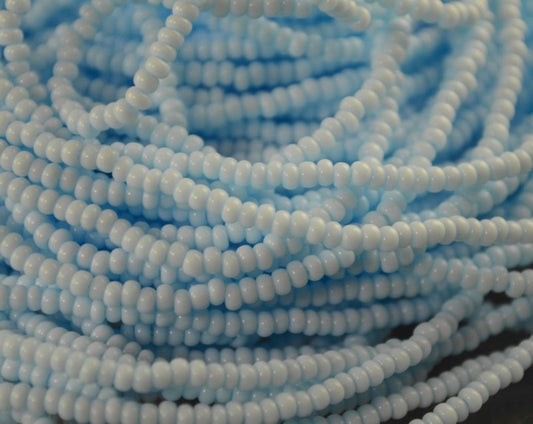 Czech Seed Beads - 10/0 - Chalk Light Blue Solgel (hank)