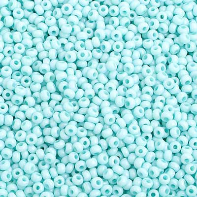 Czech Seed Beads - 10/0 - Chalk Light Turquoise Solgel (hank)