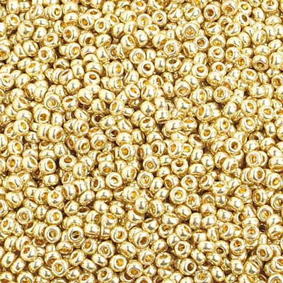 Czech - 10/0 Seed Beads - Metallic Light Gold Solgel (500g)