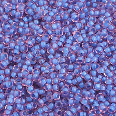 Czech - 10/0 Seed Beads - Color Lined Pink/Blue Terra Color (500g)
