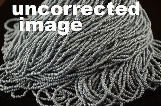 Czech Seed Beads - 10/0 - Matte Metallic Turquoise/Grey [Terra] (hank)