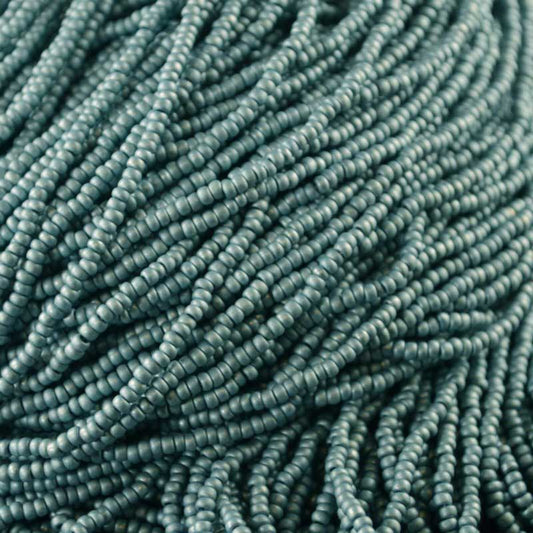 Czech - 10/0 Seed Beads - Matte Metallic Turquoise/Grey [Terra] (500g)