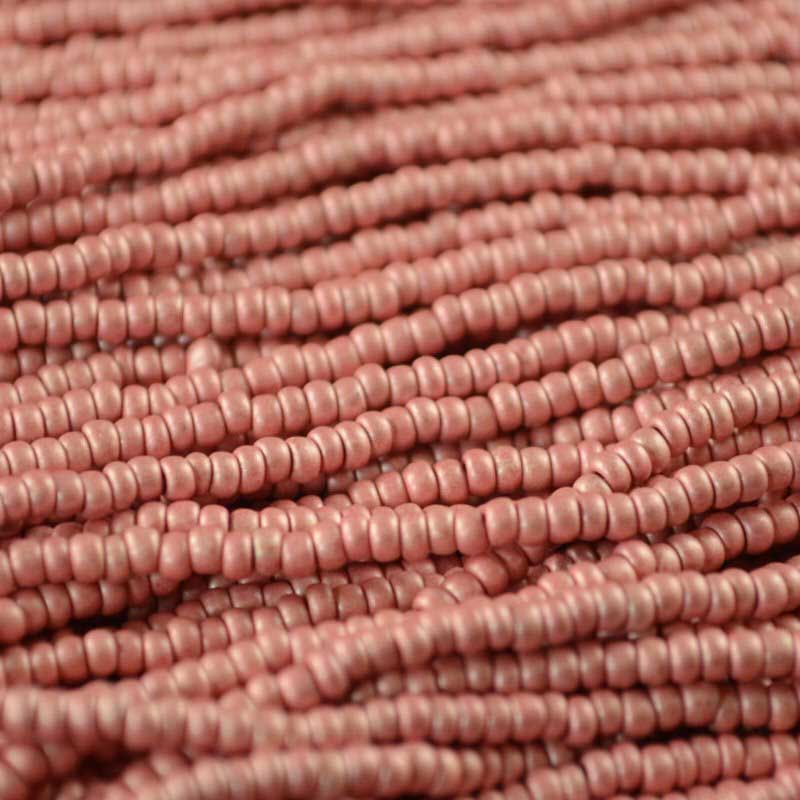 Czech - 10/0 Seed Beads - Matte Metallic Pink [Terra] (500g)