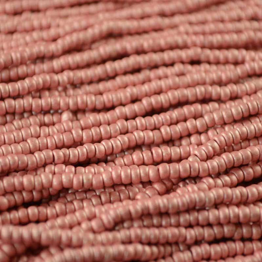Czech - 10/0 Seed Beads - Matte Metallic Pink [Terra] (500g)
