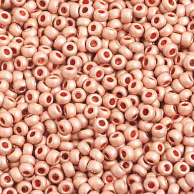 Czech - 10/0 Seed Beads - Metallic Peach Matte Terra Color (500g Strung)