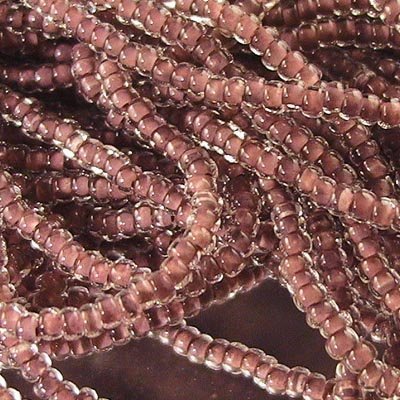 Czech - 10/0 Seed Beads - Colour Lined Crystal/Dark Brown[Terra] (500g)