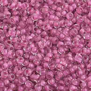 Czech - 10/0 Seed Beads - Color Lined Dark Fuchsia Terra Color (500g)