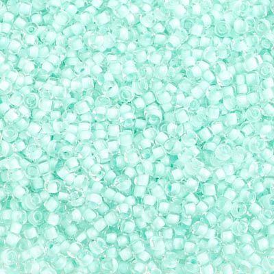 Czech - 10/0 Seed Beads - Color Lined Light Mint Terra Color (500g)
