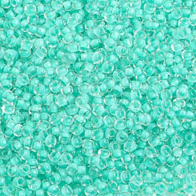 Czech - 10/0 Seed Beads - Color Lined Mint Terra Color (500g)