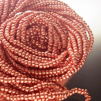 Czech - 10/0 Seed Beads - Metallic Light Copper [Terra] (500g)